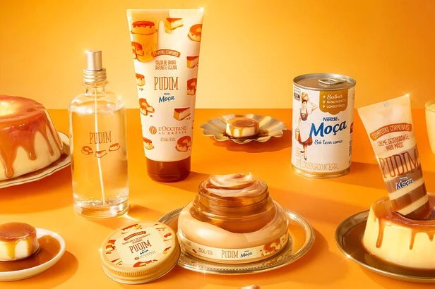 Produtos da linha Pudimcare, da L’Occitane au Brésil com Moça