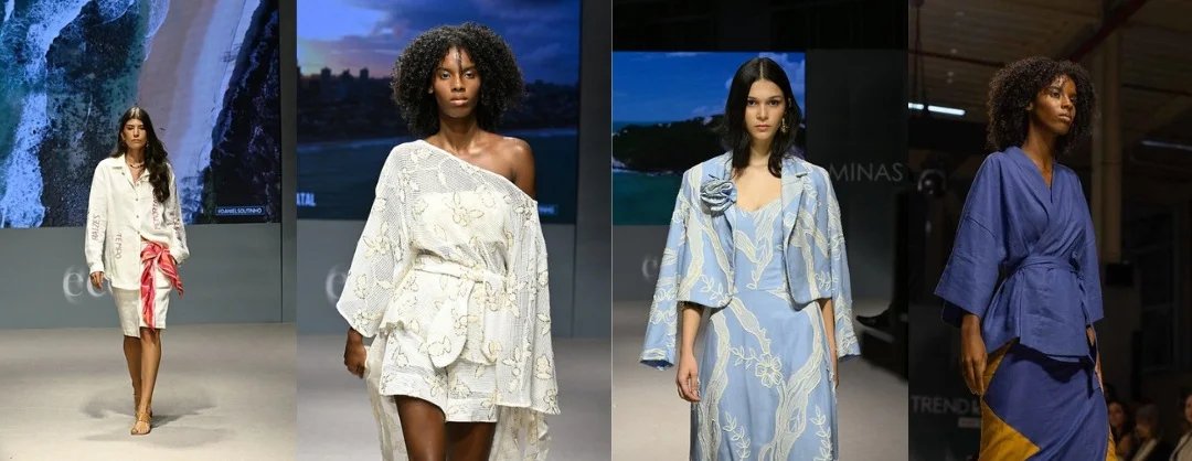 Modelos desfilam looks em edição do Minas Trend, em Belo Horizonte
